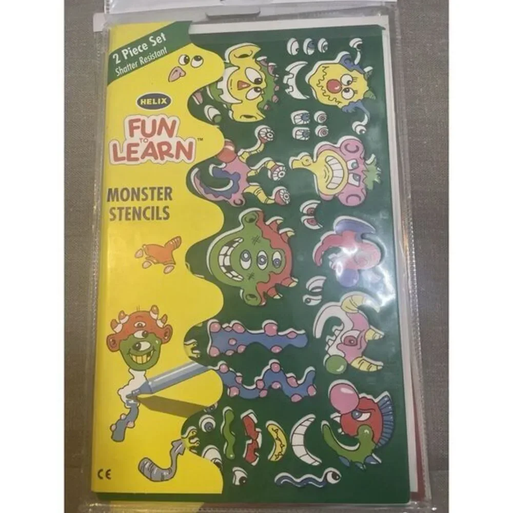 Vintage Helix stencils 4 Packs Dinosaurs, Monsters, Clothing, Cartoon Characters